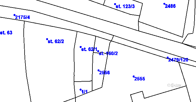 Parcela st. 160/2 v KÚ Litenčice, Katastrální mapa