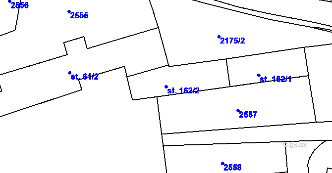 Parcela st. 162/2 v KÚ Litenčice, Katastrální mapa
