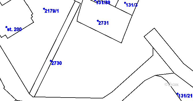 Parcela st. 131/15 v KÚ Litenčice, Katastrální mapa