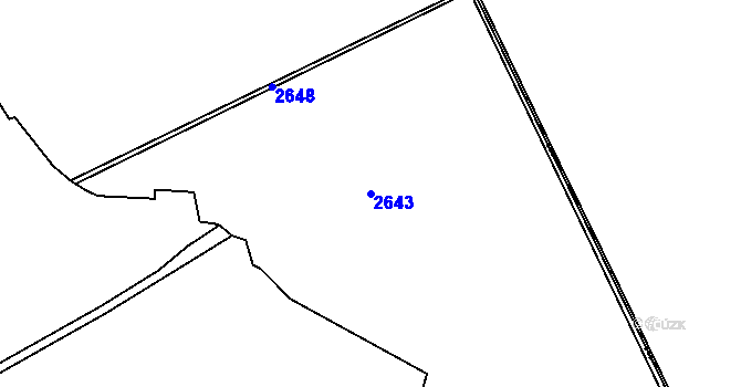 Parcela st. 2643 v KÚ Litenčice, Katastrální mapa