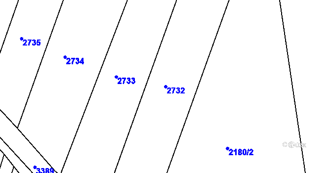 Parcela st. 2732 v KÚ Litenčice, Katastrální mapa