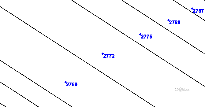 Parcela st. 2772 v KÚ Litenčice, Katastrální mapa