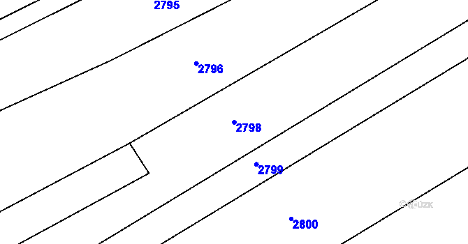 Parcela st. 2798 v KÚ Litenčice, Katastrální mapa