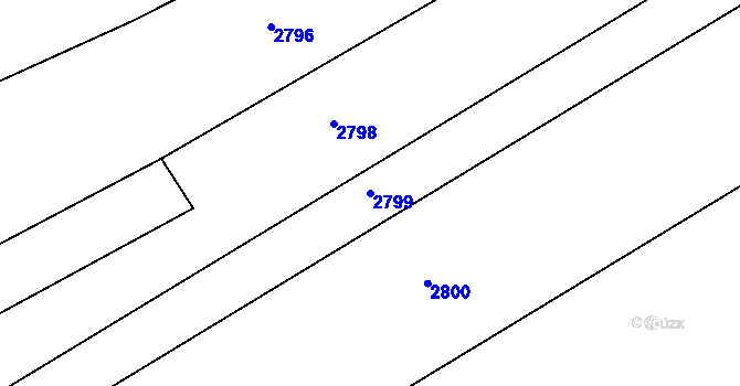 Parcela st. 2799 v KÚ Litenčice, Katastrální mapa