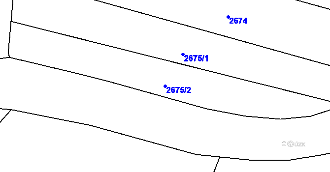 Parcela st. 2675/2 v KÚ Litenčice, Katastrální mapa