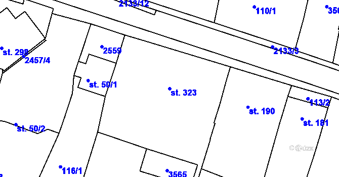 Parcela st. 323 v KÚ Litenčice, Katastrální mapa