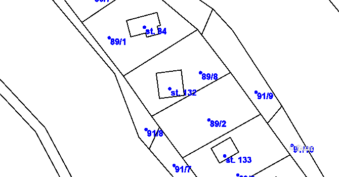 Parcela st. 132 v KÚ Litice nad Orlicí, Katastrální mapa
