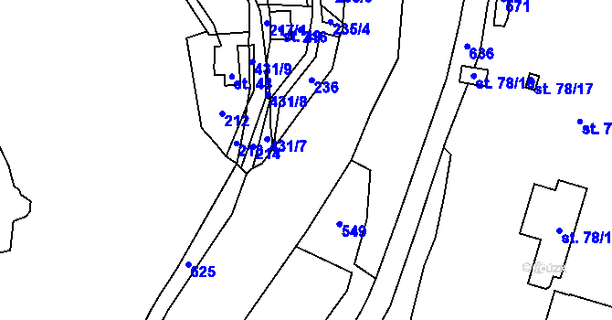 Parcela st. 465/28 v KÚ Litice nad Orlicí, Katastrální mapa