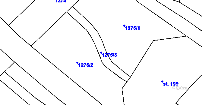 Parcela st. 1275/3 v KÚ Litíč, Katastrální mapa