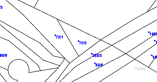 Parcela st. 72/2 v KÚ Litkovice, Katastrální mapa