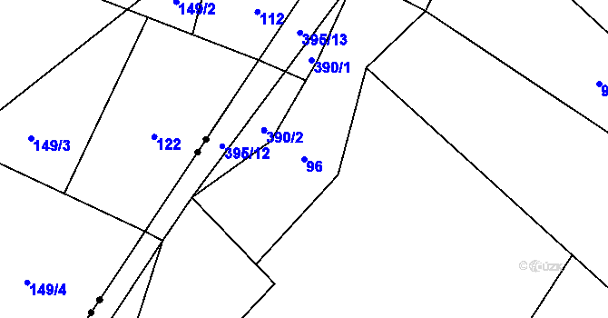 Parcela st. 96 v KÚ Litkovice, Katastrální mapa