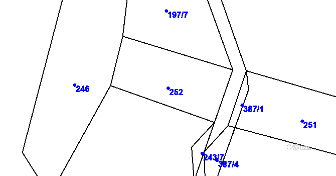 Parcela st. 252 v KÚ Litkovice, Katastrální mapa