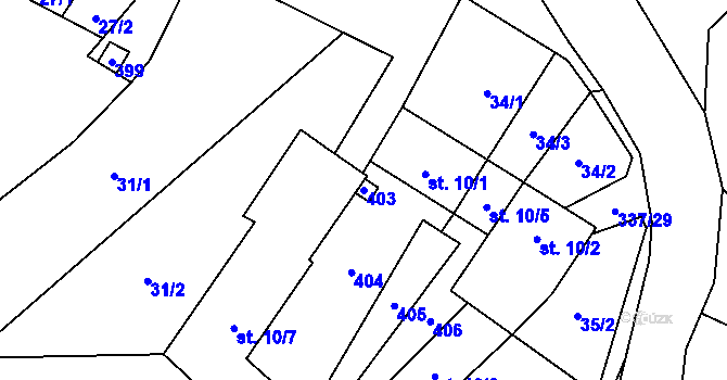 Parcela st. 403 v KÚ Litkovice, Katastrální mapa