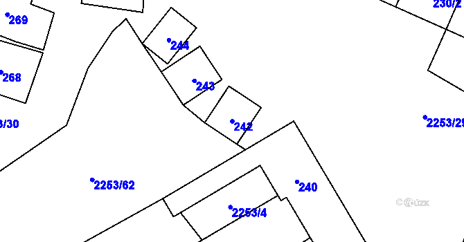 Parcela st. 242 v KÚ Litobratřice, Katastrální mapa