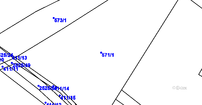 Parcela st. 571/1 v KÚ Litobratřice, Katastrální mapa