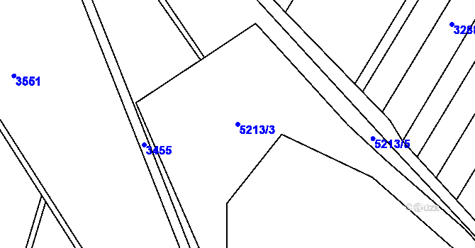Parcela st. 5213/3 v KÚ Litobratřice, Katastrální mapa
