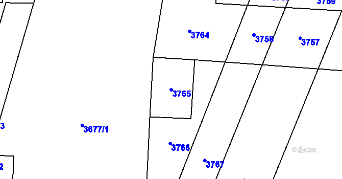 Parcela st. 3765 v KÚ Litobratřice, Katastrální mapa