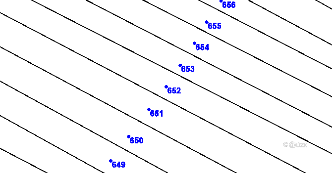 Parcela st. 652 v KÚ Litohoř, Katastrální mapa