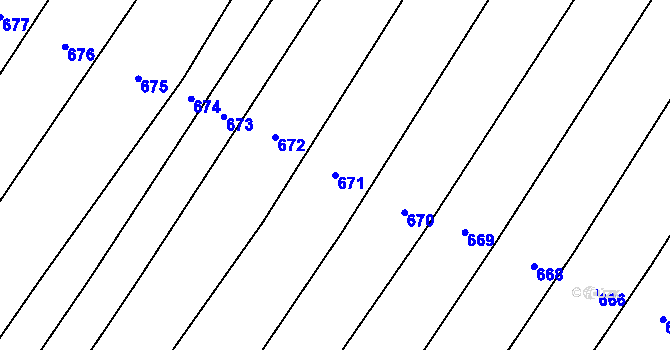 Parcela st. 671 v KÚ Litohoř, Katastrální mapa