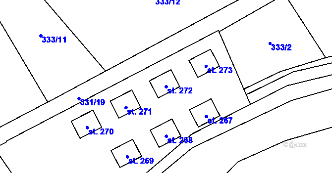Parcela st. 272 v KÚ Litohoř, Katastrální mapa
