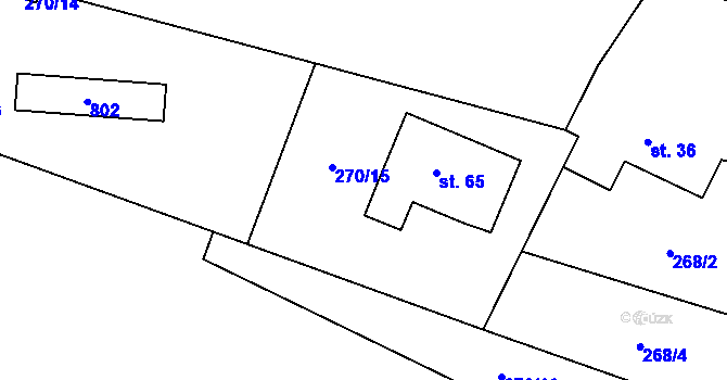 Parcela st. 44 v KÚ Litochovice u Volyně, Katastrální mapa