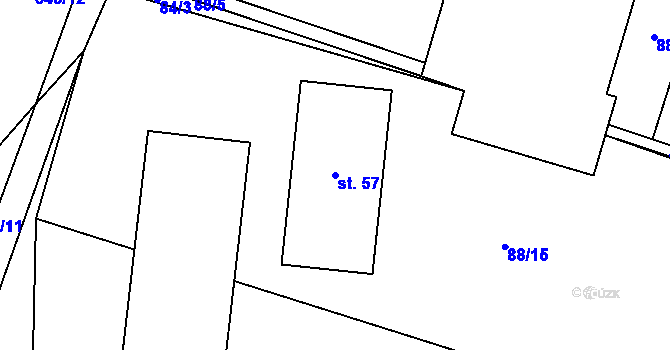 Parcela st. 57 v KÚ Litochovice u Volyně, Katastrální mapa