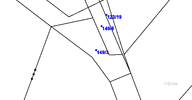 Parcela st. 149/3 v KÚ Litochovice u Volyně, Katastrální mapa