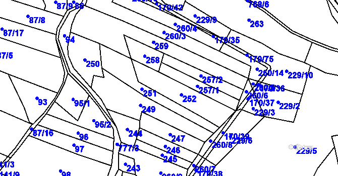 Parcela st. 260 v KÚ Litochovice u Volyně, Katastrální mapa