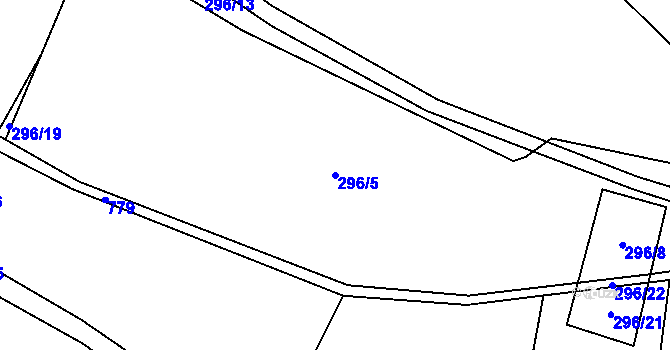 Parcela st. 296/5 v KÚ Litochovice u Volyně, Katastrální mapa