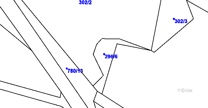 Parcela st. 296/6 v KÚ Litochovice u Volyně, Katastrální mapa