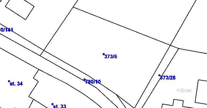Parcela st. 373/5 v KÚ Litochovice u Volyně, Katastrální mapa