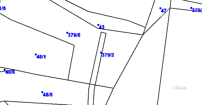 Parcela st. 379/2 v KÚ Litochovice u Volyně, Katastrální mapa