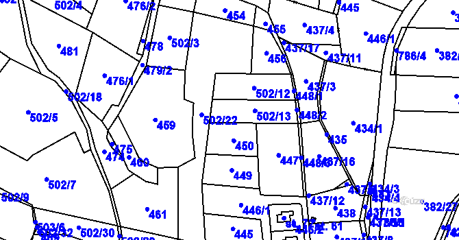 Parcela st. 441/1 v KÚ Litochovice u Volyně, Katastrální mapa