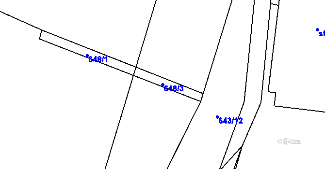 Parcela st. 648/3 v KÚ Litochovice u Volyně, Katastrální mapa