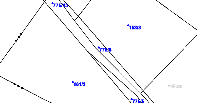 Parcela st. 775 v KÚ Litochovice u Volyně, Katastrální mapa