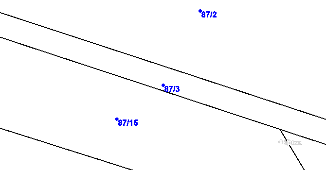 Parcela st. 87/3 v KÚ Litochovice u Volyně, Katastrální mapa