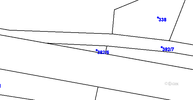 Parcela st. 382/6 v KÚ Litochovice u Volyně, Katastrální mapa