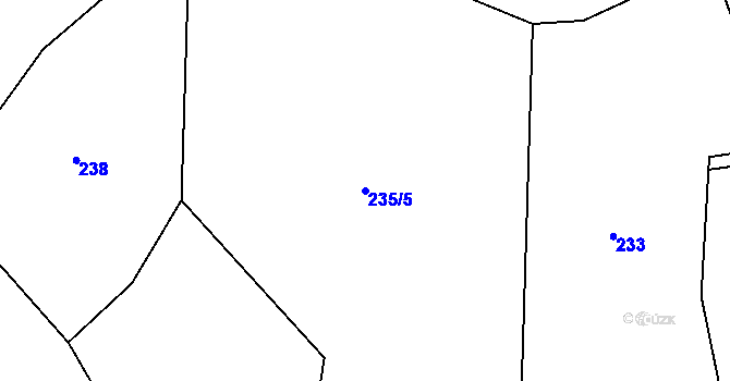 Parcela st. 235/5 v KÚ Litochovice u Volyně, Katastrální mapa