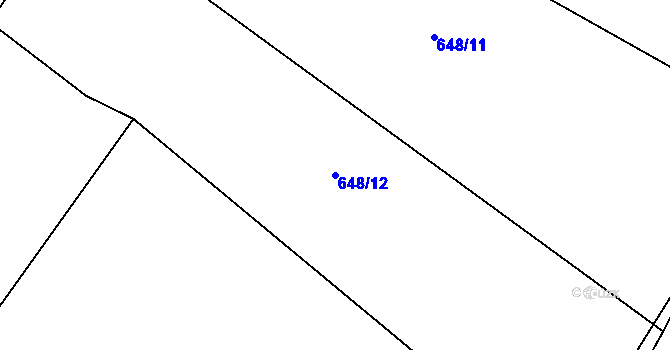 Parcela st. 648/12 v KÚ Litochovice u Volyně, Katastrální mapa