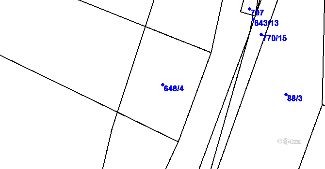 Parcela st. 648/4 v KÚ Litochovice u Volyně, Katastrální mapa