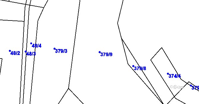 Parcela st. 379/9 v KÚ Litochovice u Volyně, Katastrální mapa