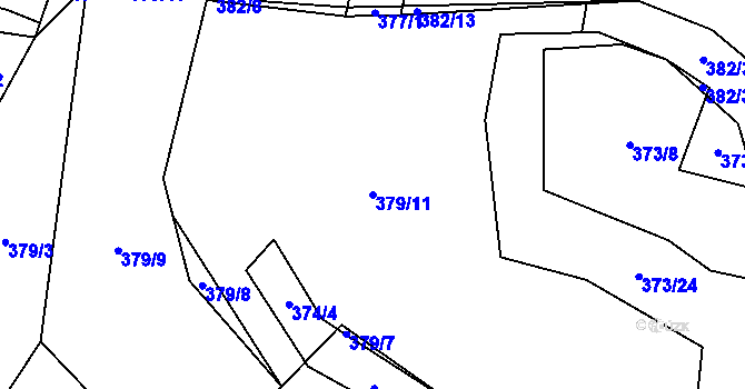 Parcela st. 379/11 v KÚ Litochovice u Volyně, Katastrální mapa