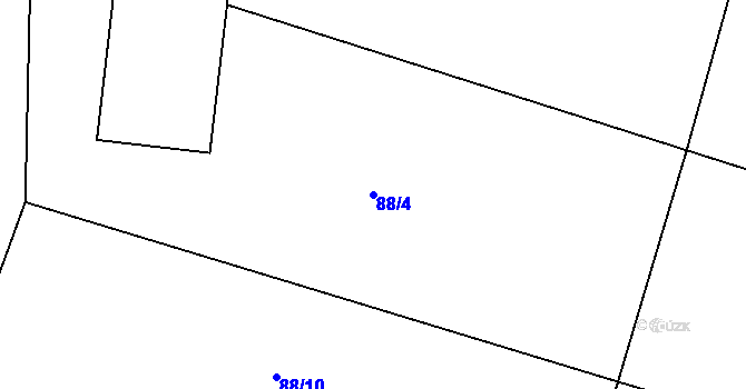Parcela st. 88/4 v KÚ Litochovice u Volyně, Katastrální mapa