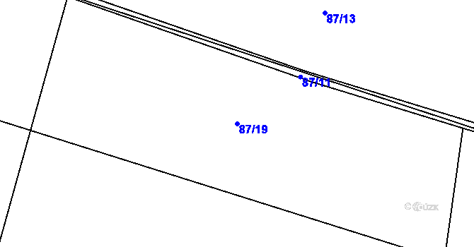 Parcela st. 87/19 v KÚ Litochovice u Volyně, Katastrální mapa