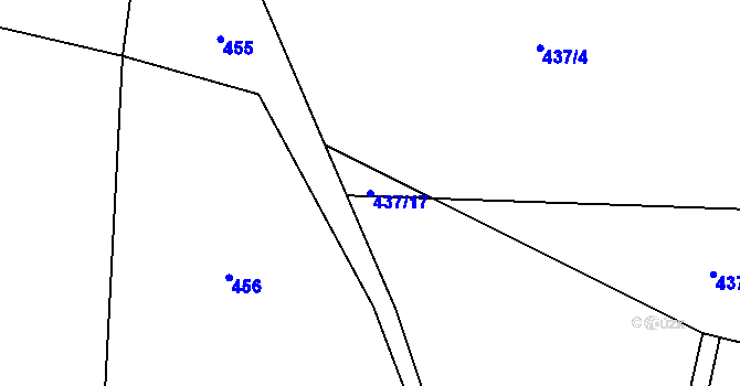 Parcela st. 437/17 v KÚ Litochovice u Volyně, Katastrální mapa