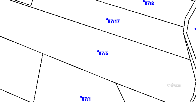 Parcela st. 87/5 v KÚ Litochovice u Volyně, Katastrální mapa
