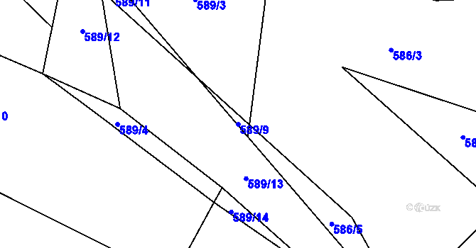 Parcela st. 589/9 v KÚ Litochovice u Volyně, Katastrální mapa