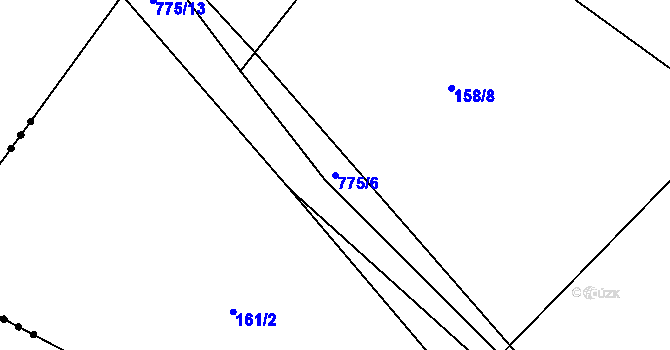 Parcela st. 775/6 v KÚ Litochovice u Volyně, Katastrální mapa