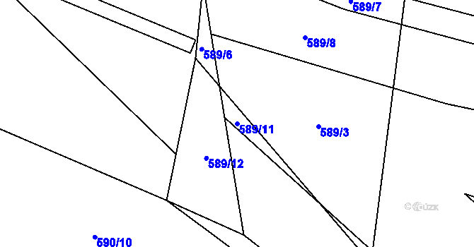 Parcela st. 589/11 v KÚ Litochovice u Volyně, Katastrální mapa