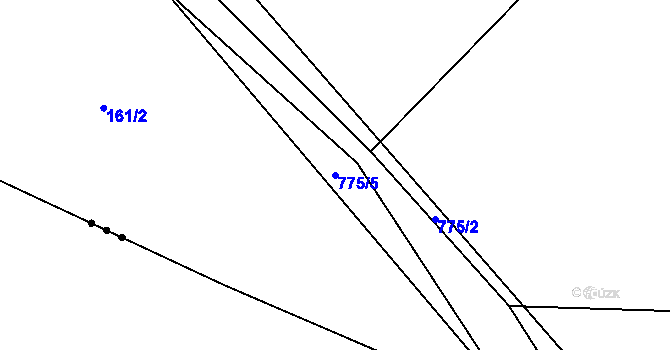 Parcela st. 775/5 v KÚ Litochovice u Volyně, Katastrální mapa